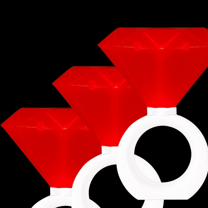 8" LED Diamond Ring Light- Red