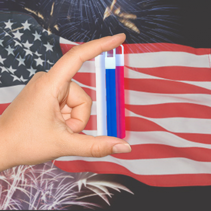 4" Glow Sticks- Red, White & Blue (72 Pack)