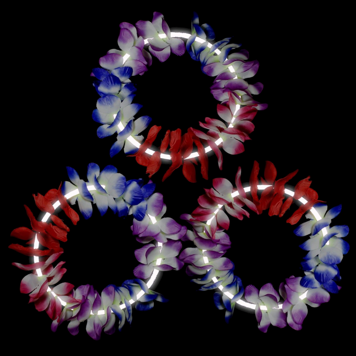 22 Inch Glow Leis - White