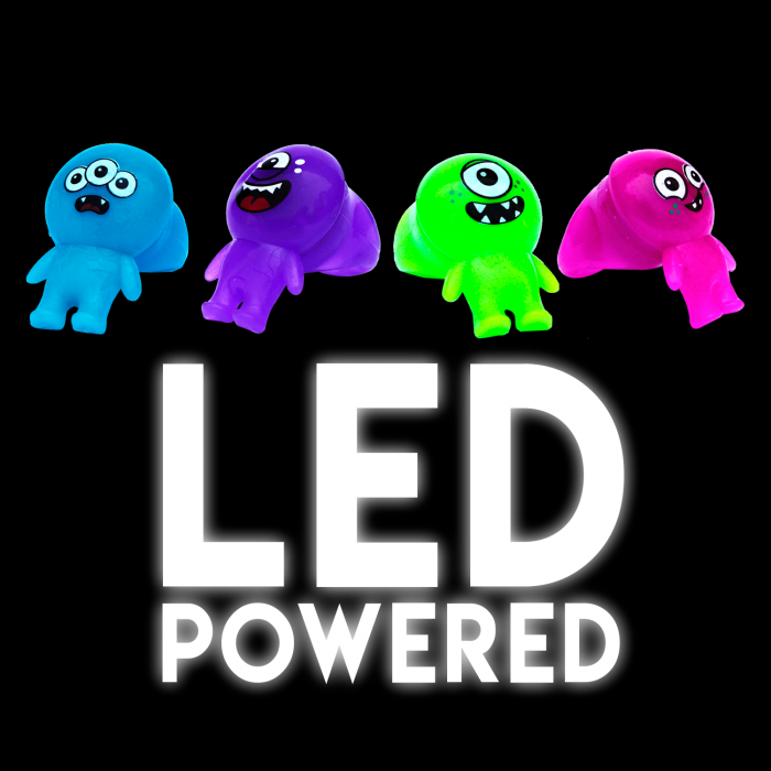 1"Light-Up Monster Rings