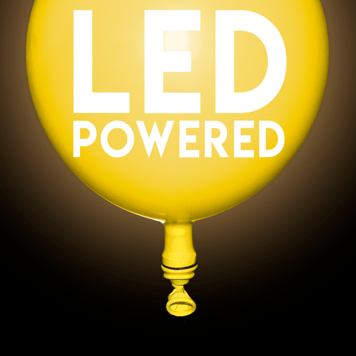 LED Light Up 14 Inch Blinky Balloons - Yellow