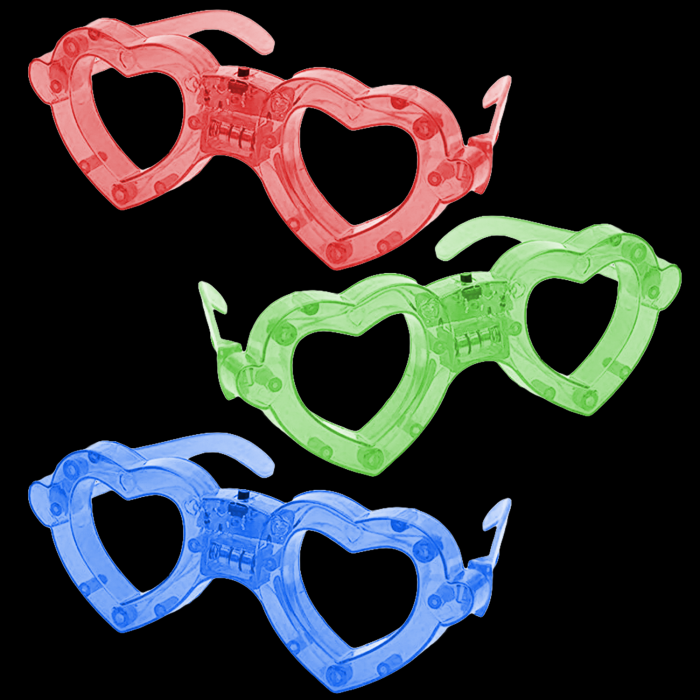 LED Light Up Heart Eyeglasses- Assortment