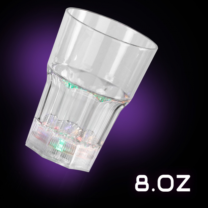 LED Flashing 8oz Whiskey Glass