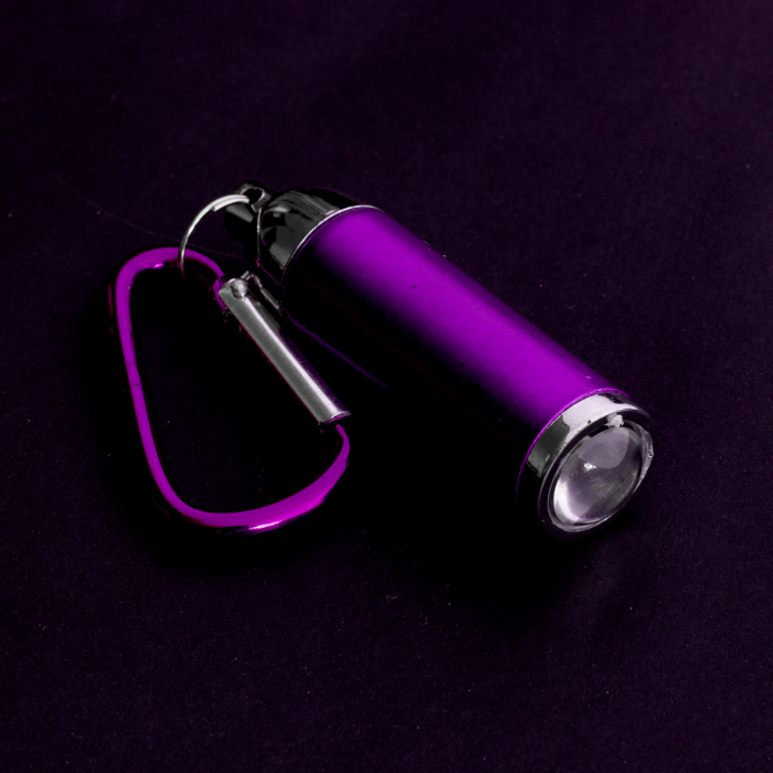 4" Super Flashlight Keychain- Purple