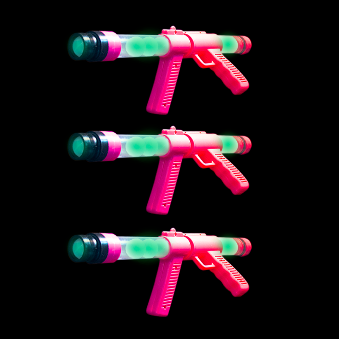 19'' Glow In The Dark Moon Blaster Gun, Pink
