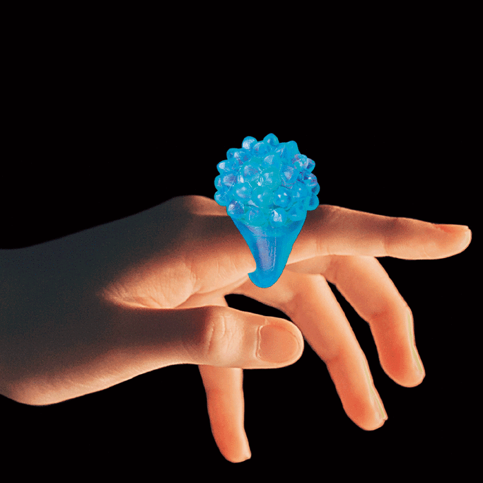 LED Flashing Bumpy Ring- Blue