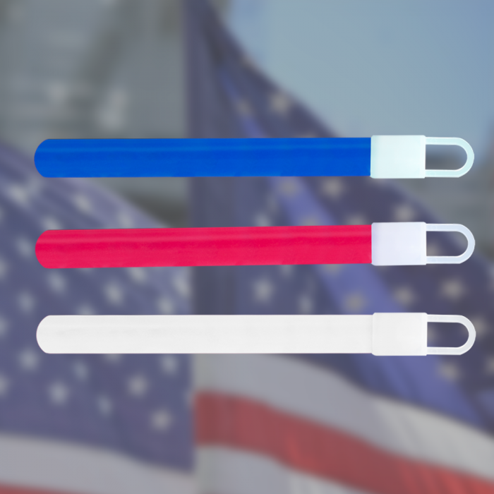 4" Glow Sticks- Red, White & Blue (72 Pack)