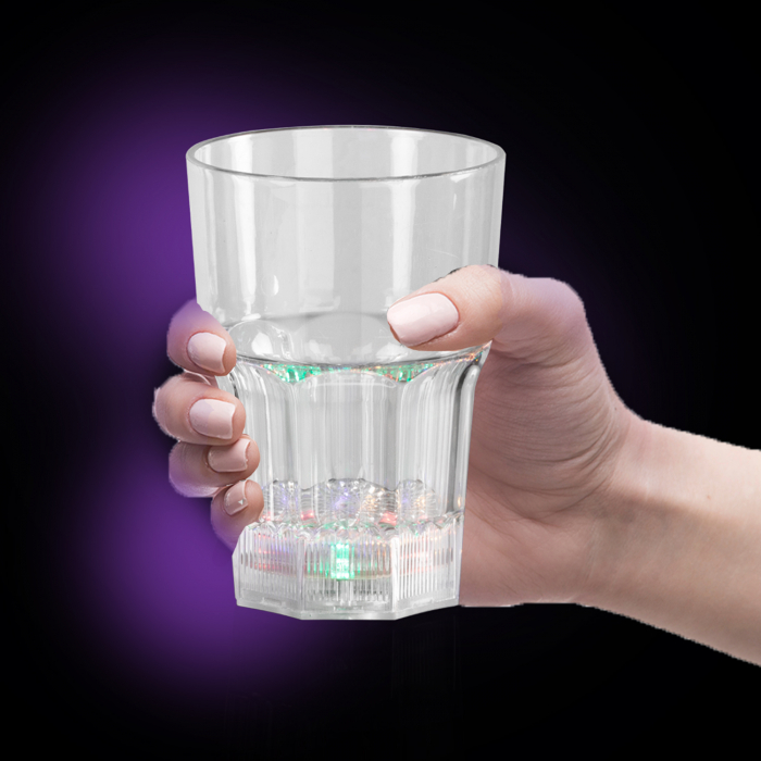 LED Flashing 8oz Whiskey Glass