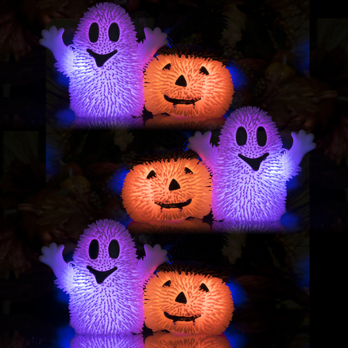 LED Light-Up Happy Halloween Puffer Toys