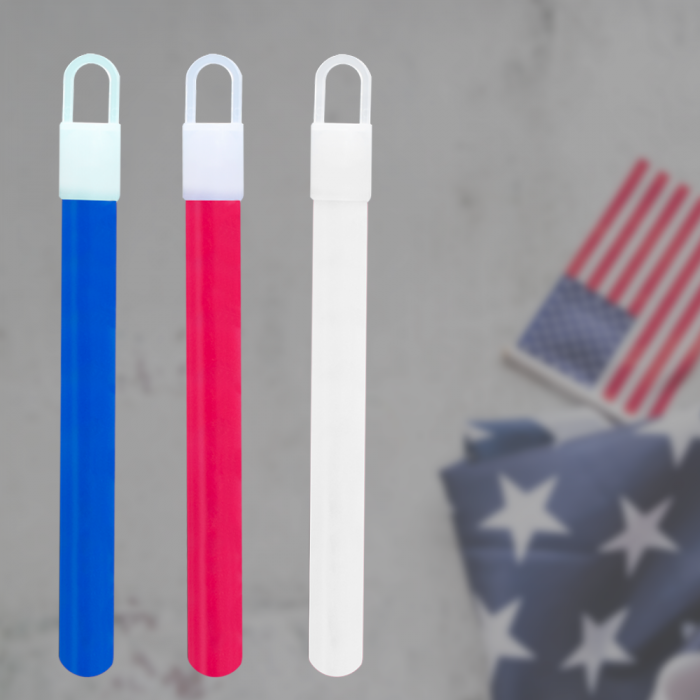 4" Glow Sticks- Red, White & Blue (72 Pack)
