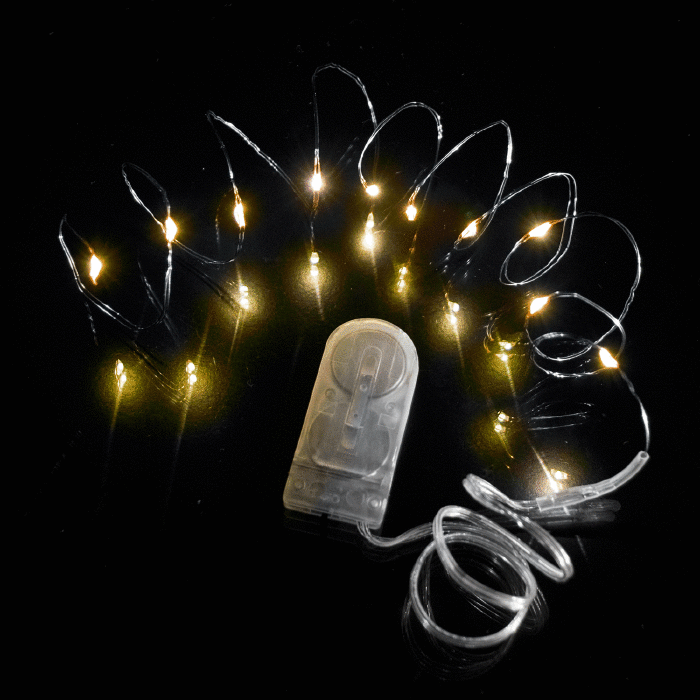 39 Inch Silver Wire Fairy Lights - Warm White