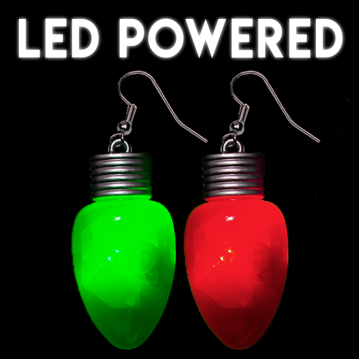 2" Flashing Bulb Shape Earrings