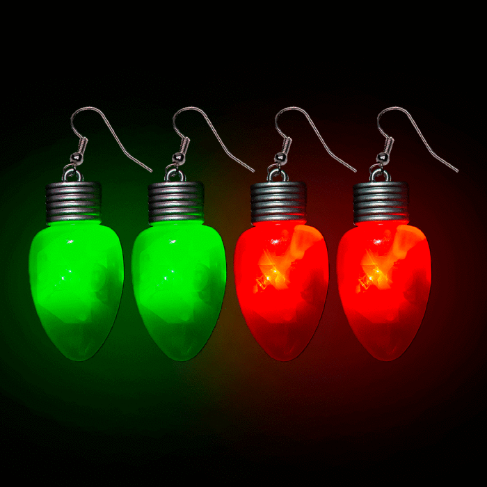2" Flashing Bulb Shape Earrings