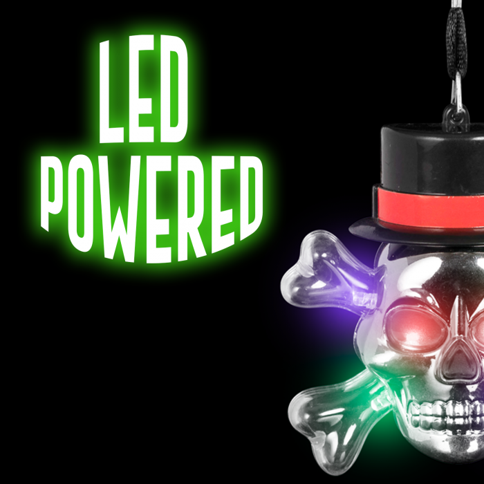 LED Flashing Skull Necklace
