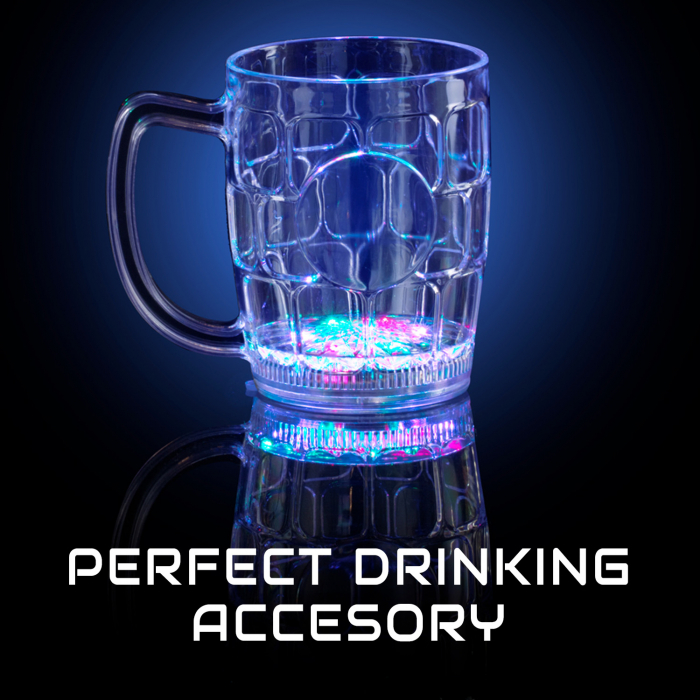 LED Flashing 16oz Beer Mug