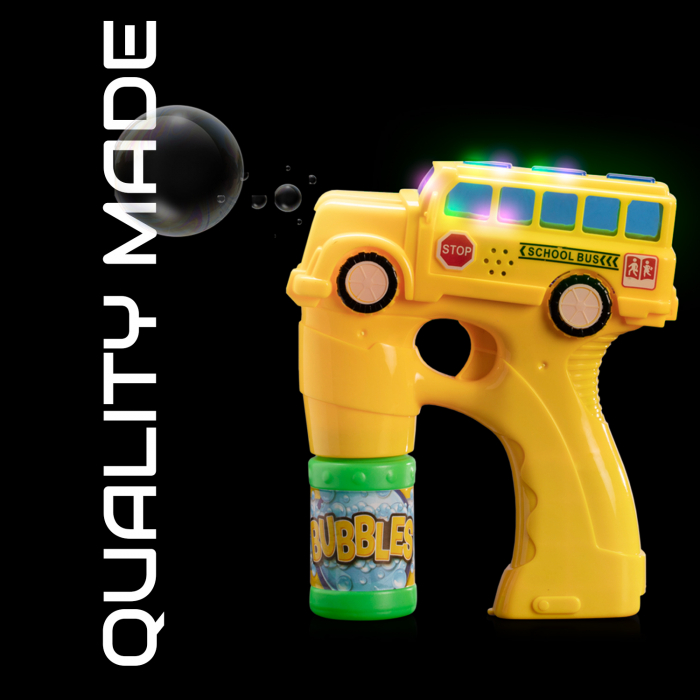 Light And Sound School Bus Bubble Blasters