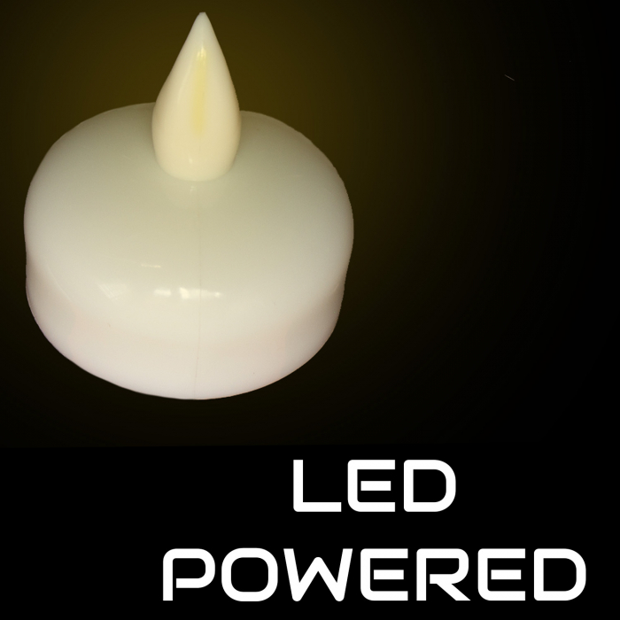 Light Up Waterproof LED Tea Lights- Yellow