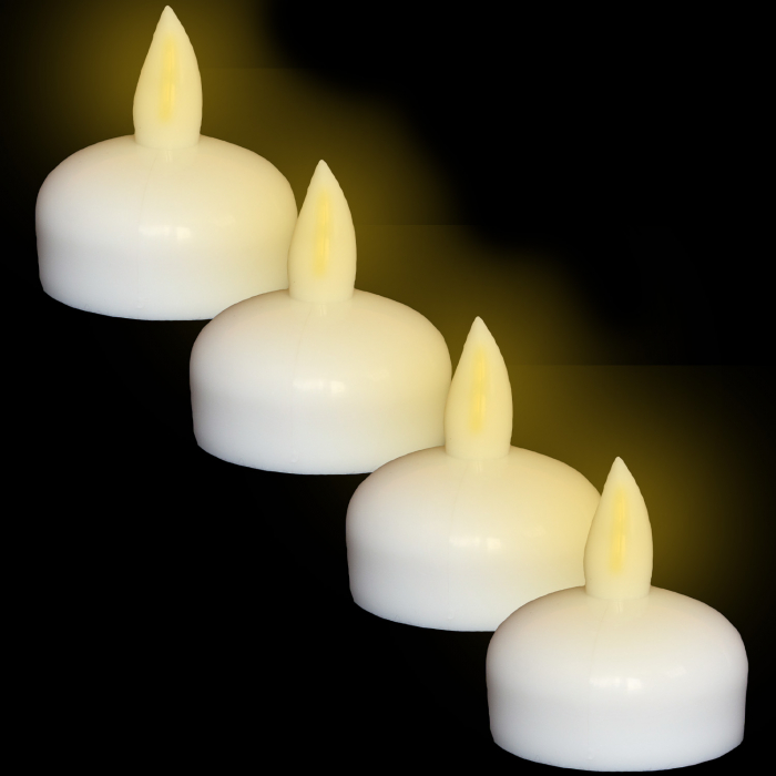 Light Up Waterproof LED Tea Lights- Yellow