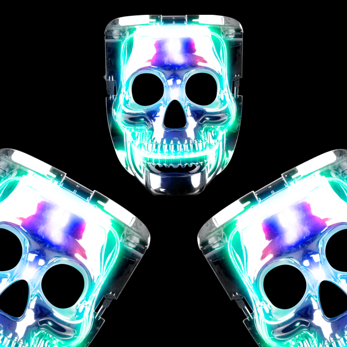 LED Light Up Halloween Skull Mask