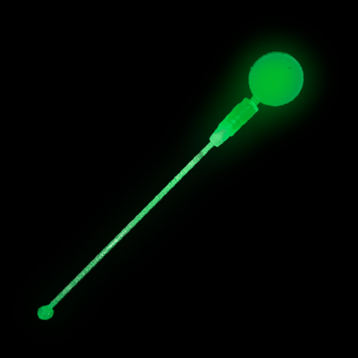 LED Light Up Circle Cocktail Stirrers - Green