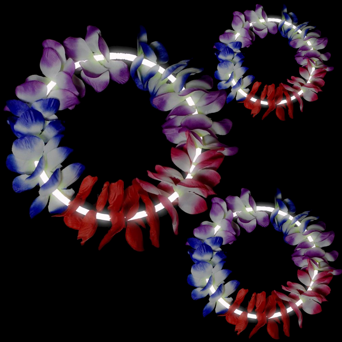 22 Inch Glow Leis - White