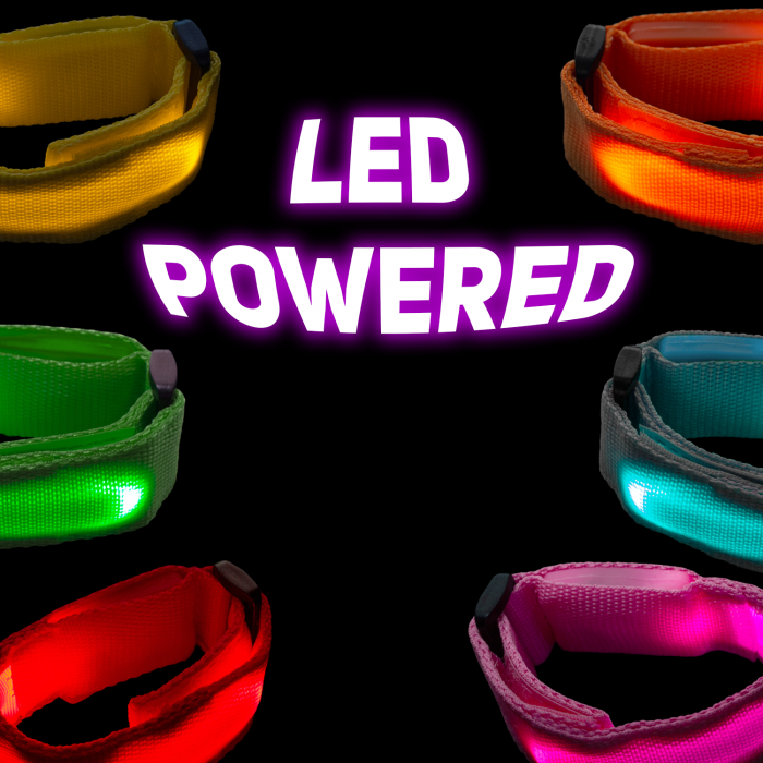 9.5" LED Fabric Bracelet