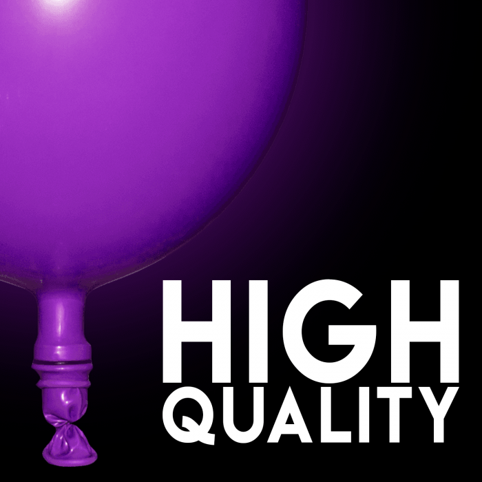 LED Light Up 14 Inch Blinky Balloons - White Purple