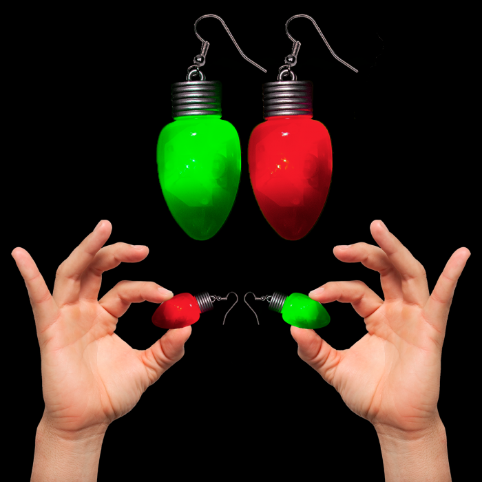 2" Flashing Bulb Shape Earrings