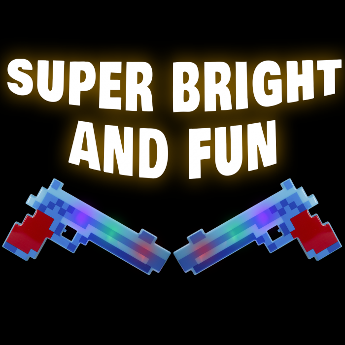 10" LED Light-Up Pixel Pistol
