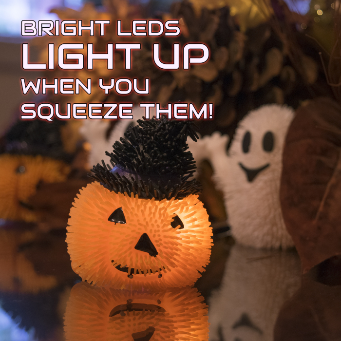 LED Light-Up Happy Halloween Puffer Toys