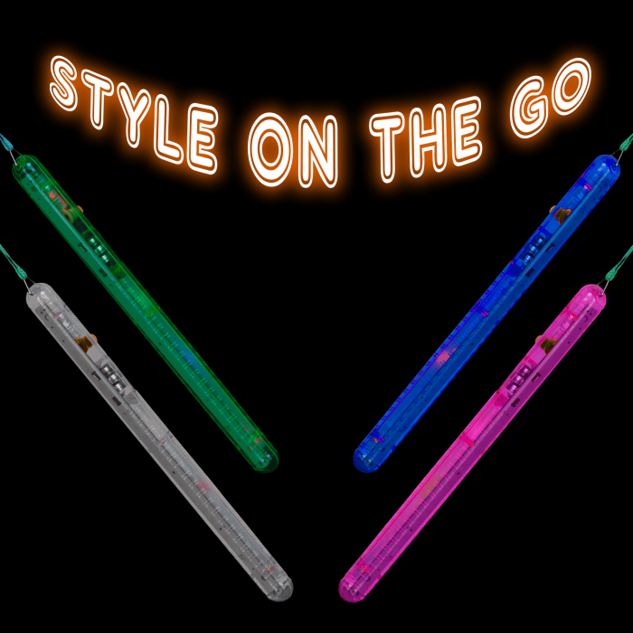 8" Light-Up Flashing Rainbow Wands