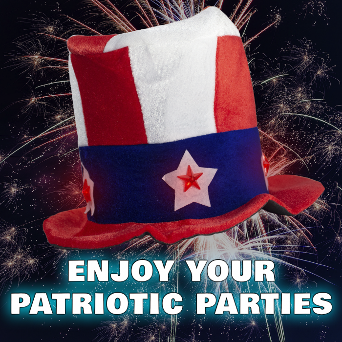 LED Light-Up Patriotic USA Hat